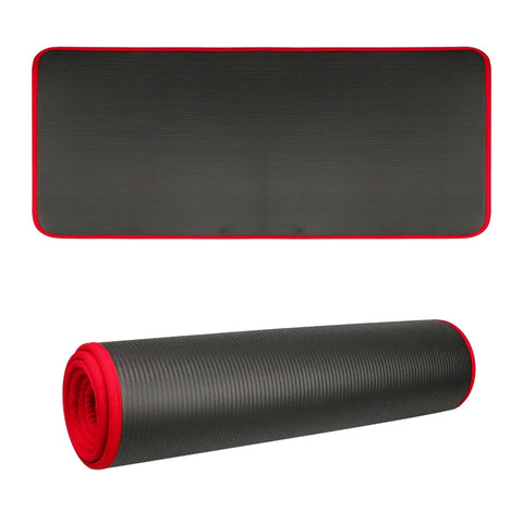 YECOKISO 10MM Extra Thick 183cmX61cm Yoga Mats NRB Non-slip Exercise Mat Fitness Tasteless Pilates Workout Gym Mats with Bandage