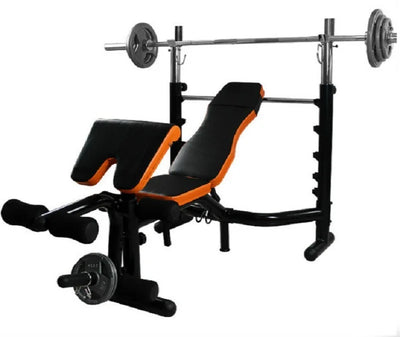 B&G Folding Multi-Function Weight Bench Barbell Bed