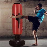 Adults Heavy Boxing Training Bag with Base Inflatable Punch Bag Standing Boxing Punching Bag for Indoor Outdoor Office