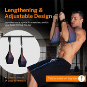 Adjustable Arm Hanging Ab Straps for Pull Up Bar Abdominal Muscle Building Core Strength Training Leg Raise Strap Home Gym