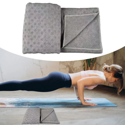 Hot Yoga Mat Towel Yoga Towel for Yoga Mats Non Slip Comfortable Exercise Mat Sweat Absorbing for Travel Pilates Home Gym