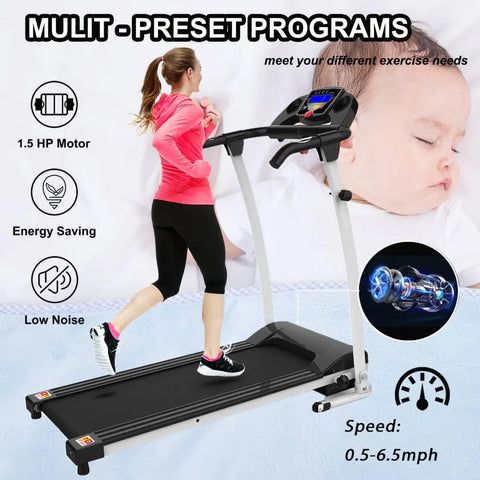 Folding Treadmill for Home Portable Electric Treadmill Running Exercise Machine Compact Treadmill Walking Freight free
