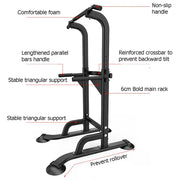 Home Workout Pull Up Bar Adjustable Horizontal Bars Multifunction Workout Pull Up Station Power Tower for Home Gym Fitness 150kg