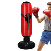 Adults Heavy Boxing Training Bag with Base Inflatable Punch Bag Standing Boxing Punching Bag for Indoor Outdoor Office