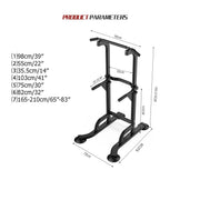 Home Workout Pull Up Bar Adjustable Horizontal Bars Multifunction Workout Pull Up Station Power Tower for Home Gym Fitness 150kg